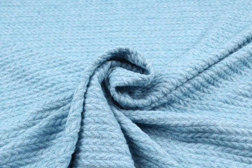 swatch-Cashmere Touch Knitted Jacquard - Cable-knit-Roll-FabricSight