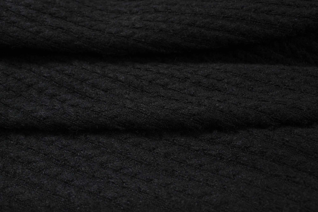 swatch-Cashmere Touch Knitted Jacquard - Cable-knit-Roll-FabricSight
