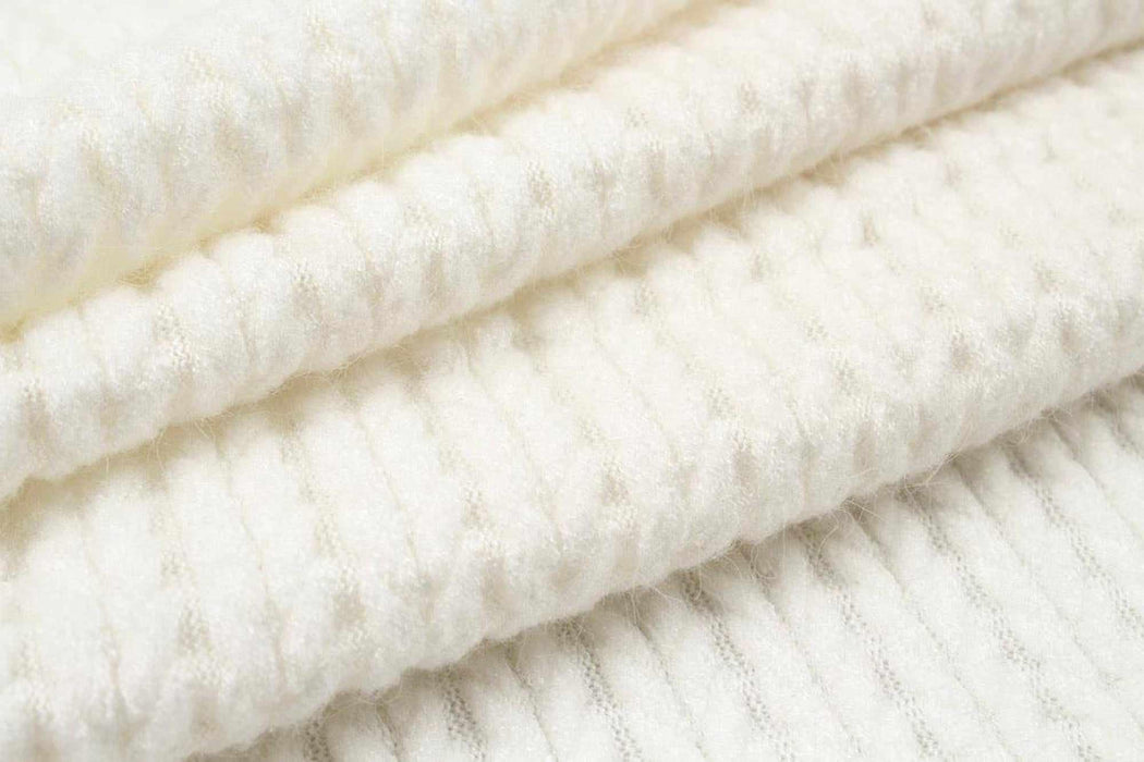 swatch-Cashmere Touch Knitted Jacquard - Cable-knit-Roll-FabricSight
