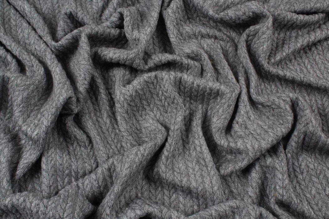 swatch-Cashmere Touch Knitted Jacquard - Cable-knit-Roll-FabricSight