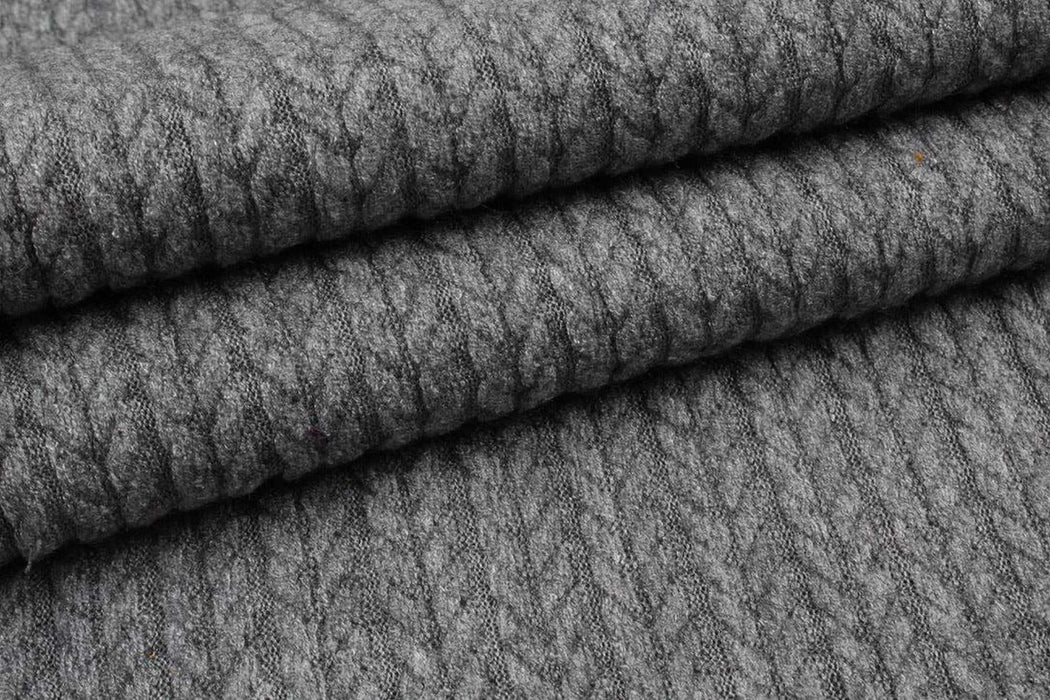swatch-Cashmere Touch Knitted Jacquard - Cable-knit-Roll-FabricSight