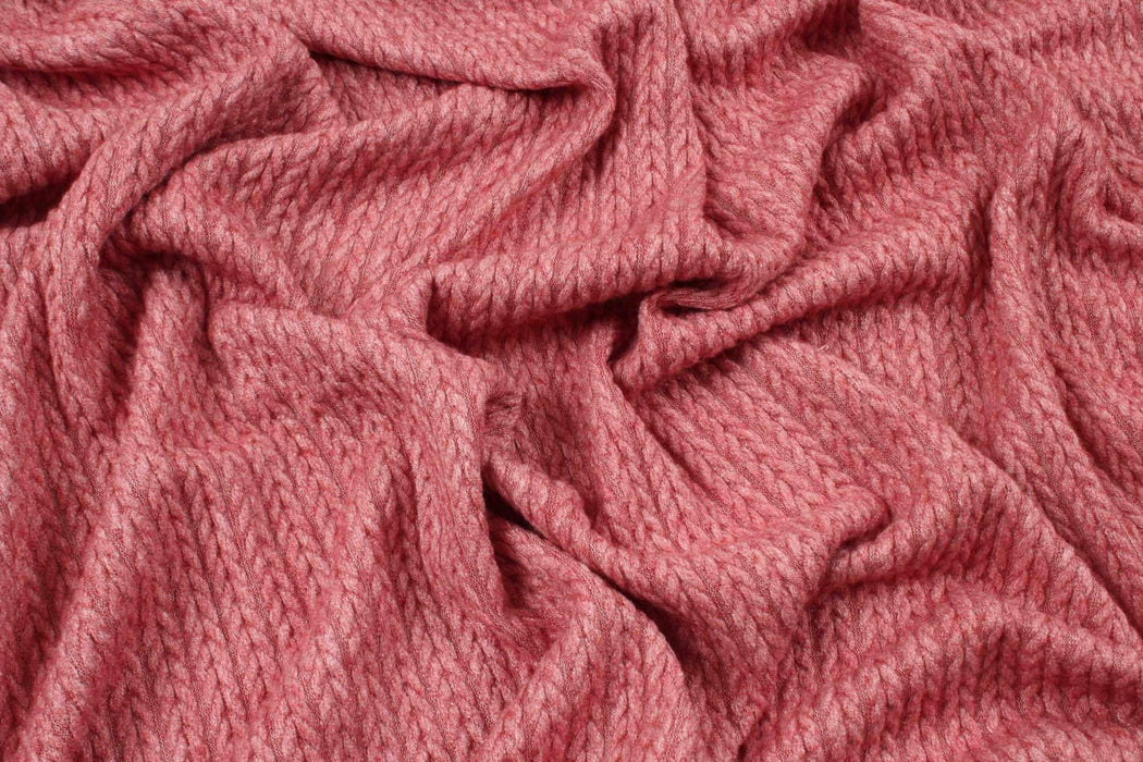swatch-Cashmere Touch Knitted Jacquard - Cable-knit-Roll-FabricSight