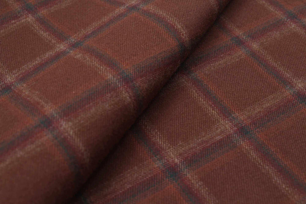 swatch-Checks Cotton Brushed Flannel - 3 Variants Available-Fabric-FabricSight