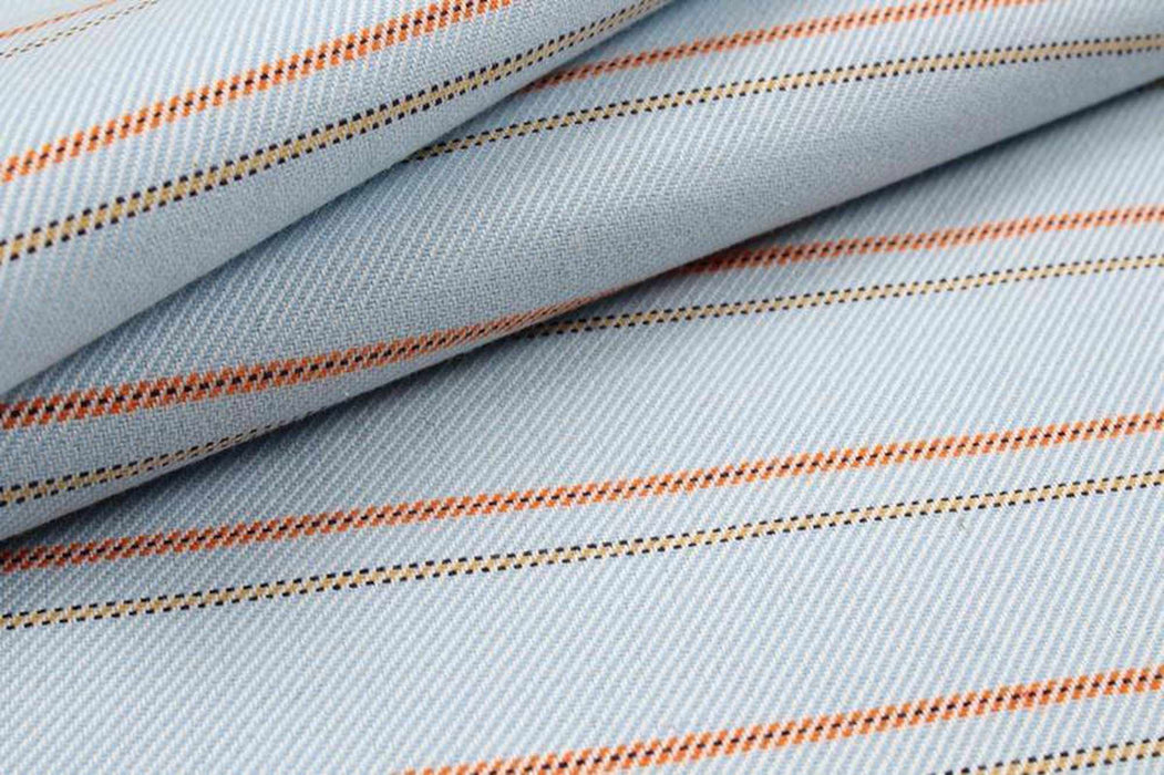 swatch-Cotton Blend Flannel Shirting - Stripes-Fabric-FabricSight