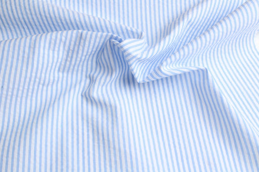 swatch-Cotton Candy Stripe Seersucker – Lightweight Shirting Fabric – 7 Colors-Fabric-FabricSight