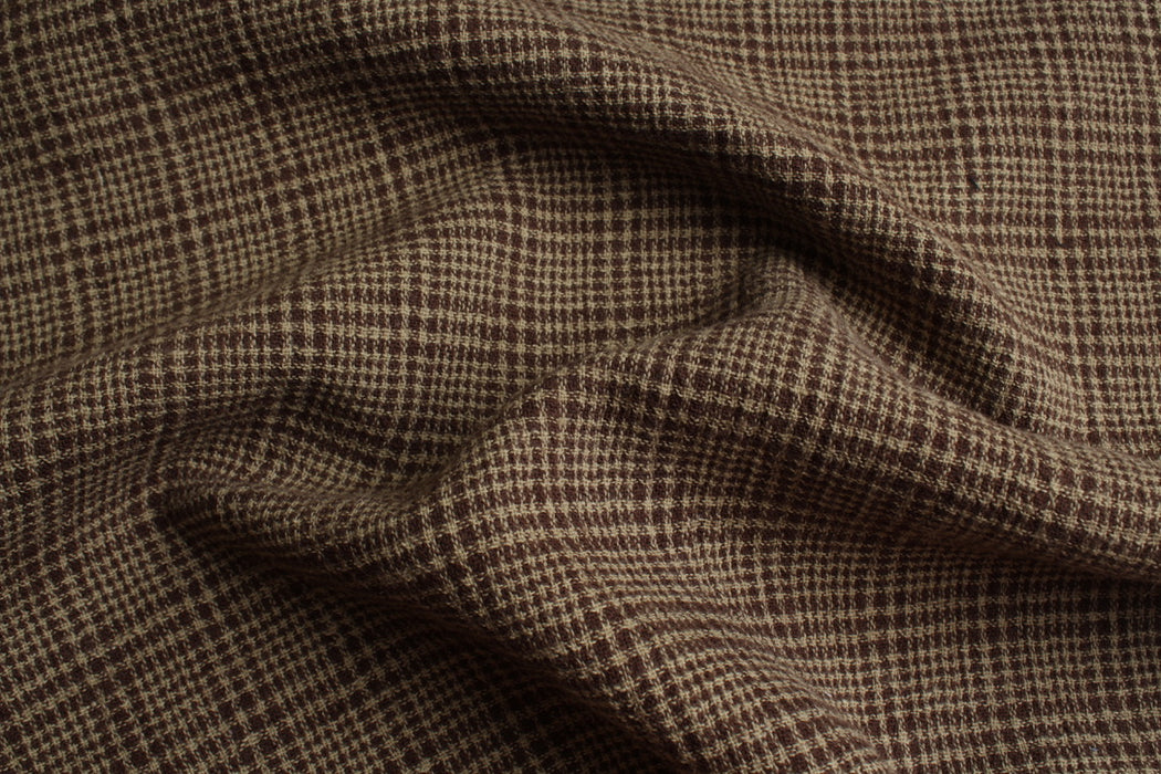 Cotton Linen Double Gauze – Soft Checked Fabric – Seasonal Collection