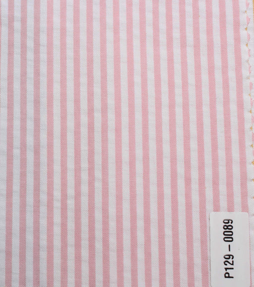 swatch-Cotton Seersucker – Candy Stripes for Trousers-Fabric-FabricSight