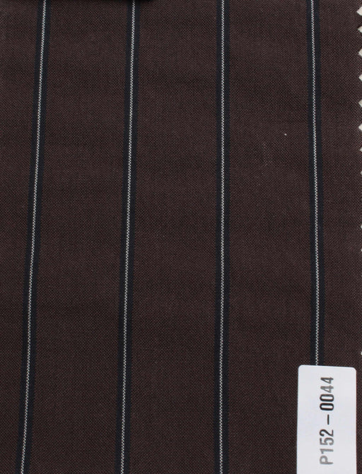 swatch-Cotton Seersucker – Diplomatic Stripe for Trousers-Fabric-FabricSight