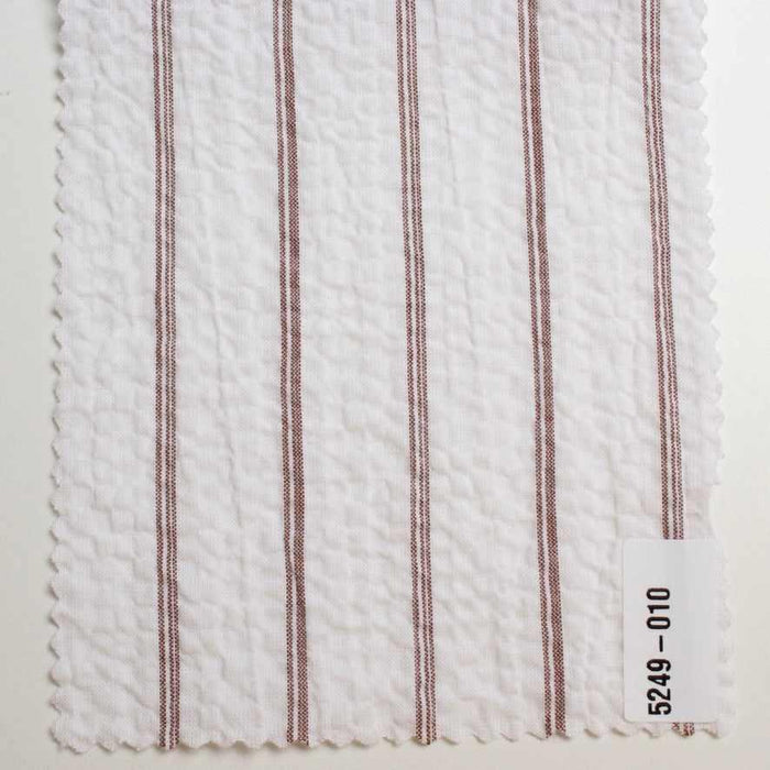 swatch-Cotton Stretch Seersucker Stripes – Lightweight Shirting – Reorderable-Fabric-FabricSight