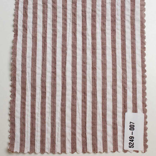 swatch-Cotton Stretch Seersucker Stripes – Lightweight Shirting – Reorderable-Fabric-FabricSight