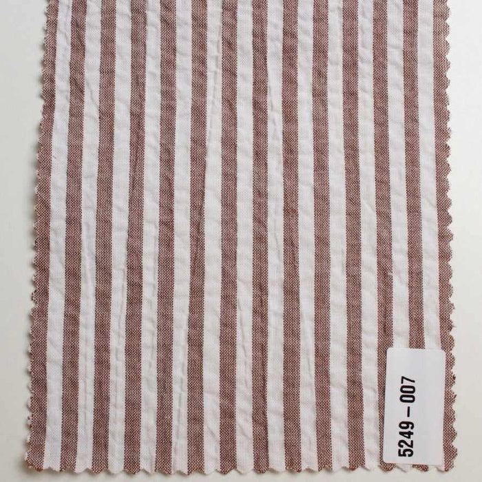 swatch-Cotton Stretch Seersucker Stripes – Lightweight Shirting – Reorderable-Fabric-FabricSight