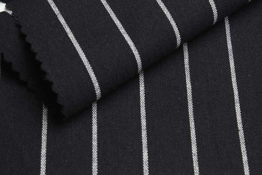 swatch-Cotton Stretch Vertical Stripes Canvas - 2 colors available-Fabric-FabricSight