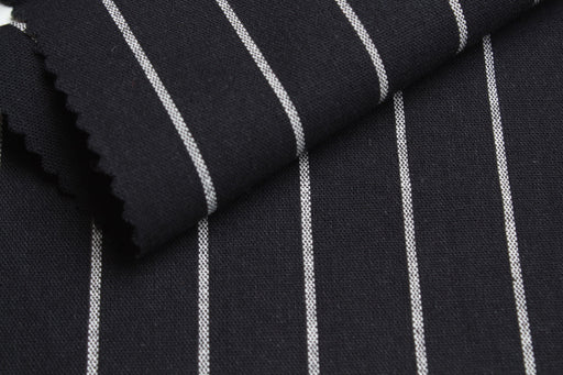 swatch-Cotton Stretch Vertical Stripes Canvas - 2 colors available-Fabric-FabricSight