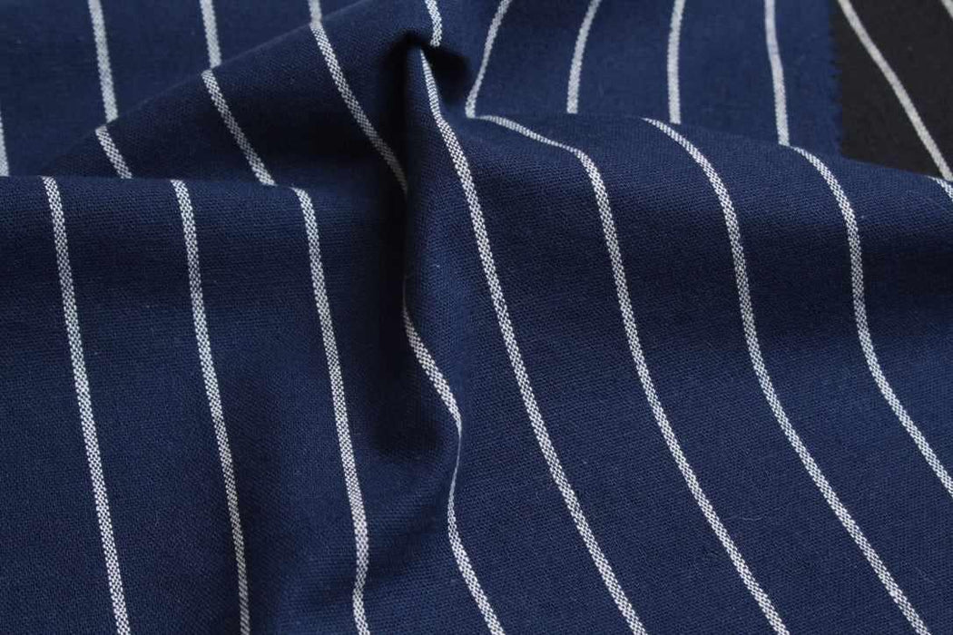 swatch-Cotton Stretch Vertical Stripes Canvas - 2 colors available-Fabric-FabricSight