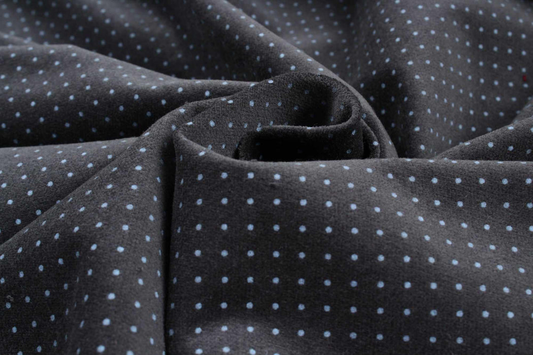 swatch-Cotton Stretch Woven Velvet - Dots Print-Fabric-FabricSight