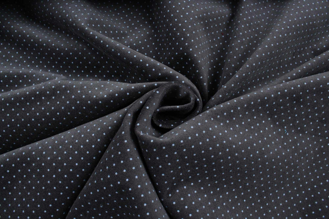 swatch-Cotton Stretch Woven Velvet - Dots Print-Fabric-FabricSight