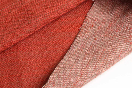 swatch-Cotton Viscose Bouclé Tweed – Tile Orange-Fabric-FabricSight