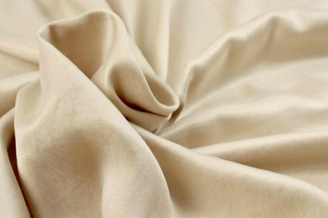 swatch-Cupro Viscose Blend Twill, Vegan Certified - AQUA (+40 Colors)-Fabric-FabricSight