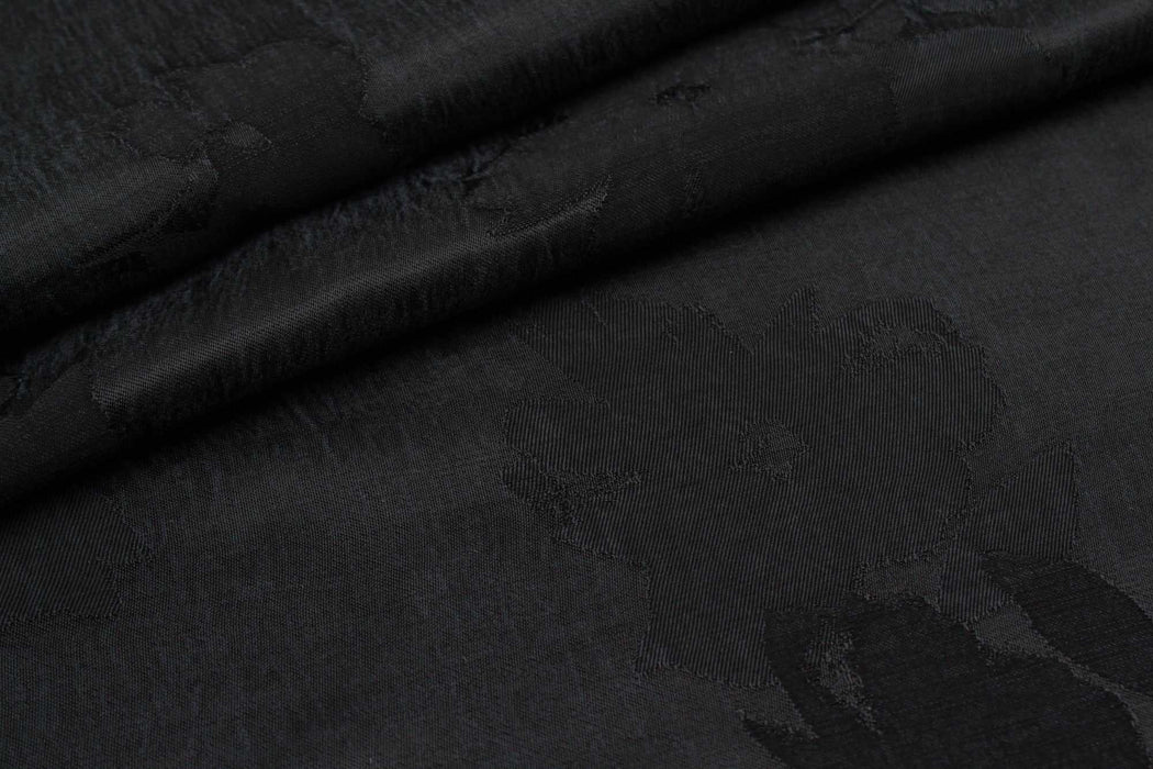 swatch-Cupro Viscose Floral Jacquard-Fabric-FabricSight