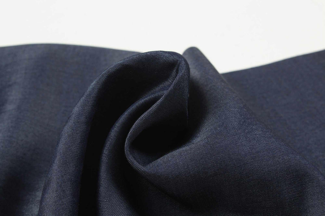 swatch-Denim Tencel Twill for Shirting - Indigo-Fabric-FabricSight