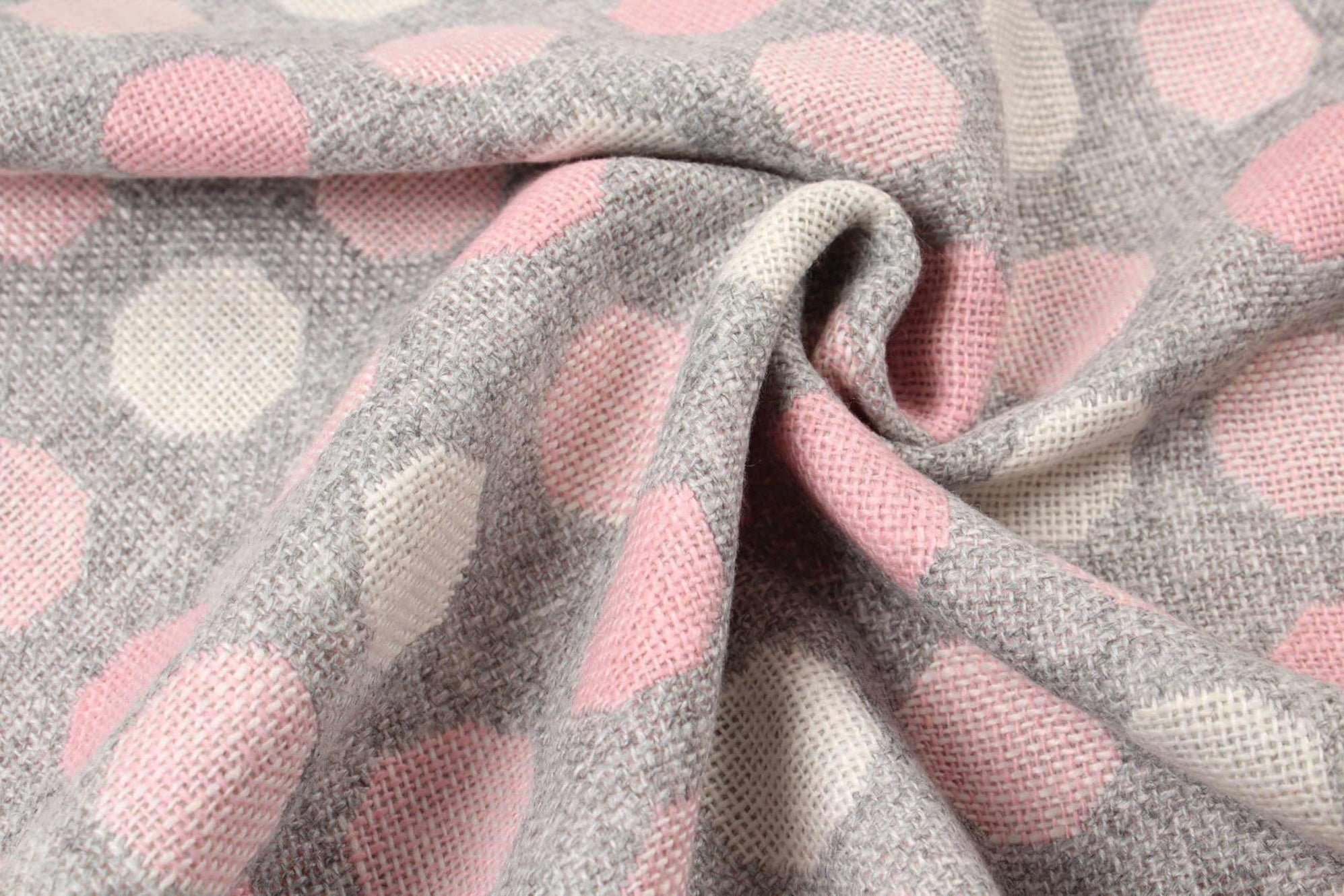 swatch-Doble Face Spots and Checks Soft Jacquard — Fabric Sight