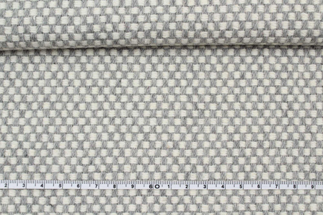 swatch-Double Face Recycled Wool - Chess Pattern-Fabric-FabricSight