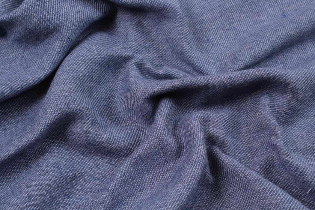 swatch-Extra Soft Cotton Double Face Twill - Blue/Grey-Fabric-FabricSight