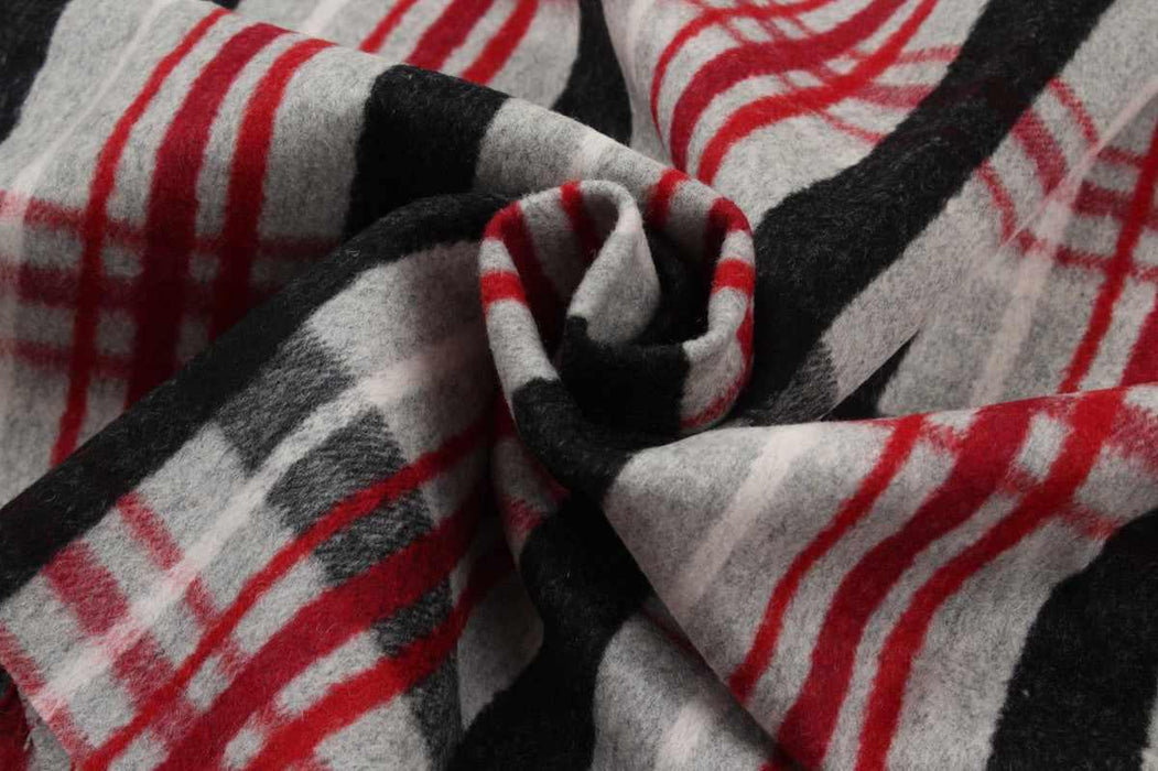 swatch-Extra Soft Wool Blend for Outwear - Multicolor Checks-Fabric-FabricSight