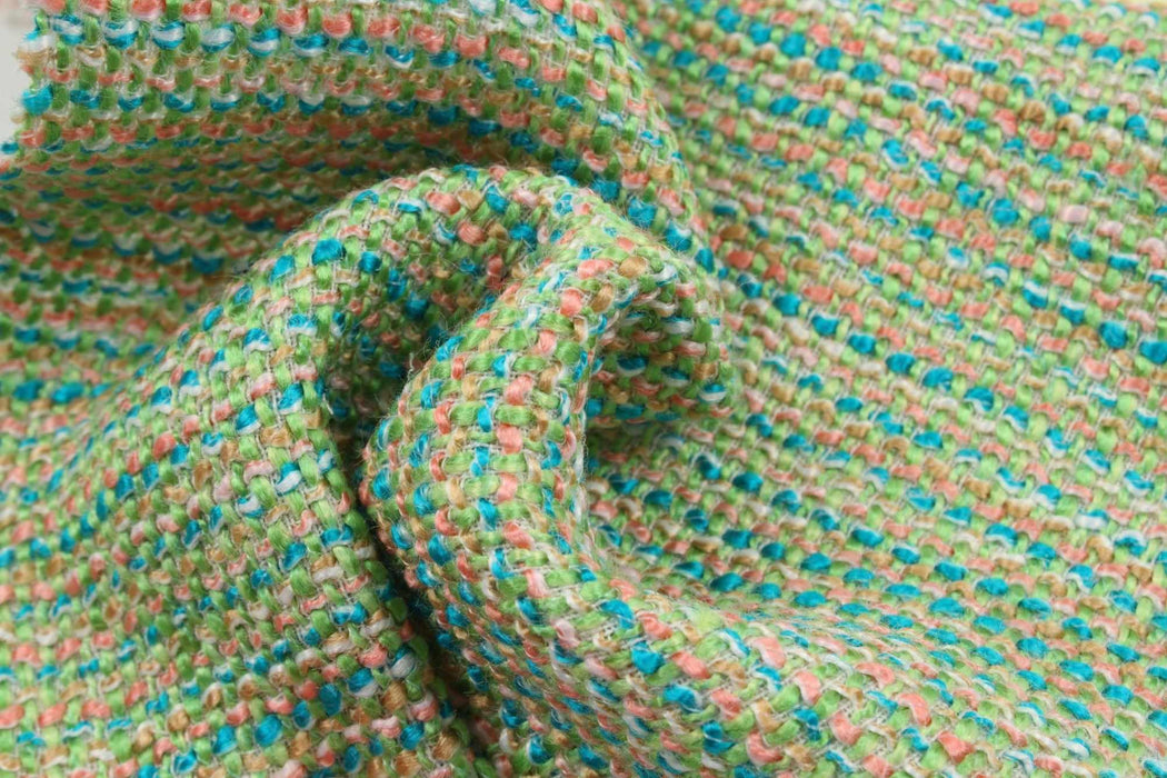 swatch-Fancy Multicolor Tweed - Viscose Blend - 3 Colors Available-Fabric-FabricSight