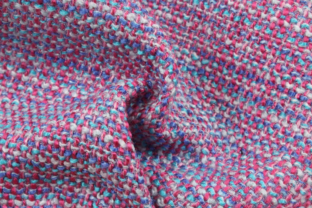 swatch-Fancy Multicolor Tweed - Viscose Blend - 5 Colors Available-Fabric-FabricSight