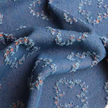 swatch-Geometric Broken Denim – Recycled Cotton Blend-Fabric-FabricSight