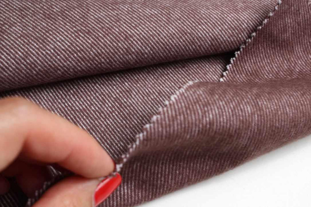 swatch-Heavy Brushed Melange Flannel Twill – Recycled Cotton Blend – 5 Autumn Colors-Fabric-FabricSight