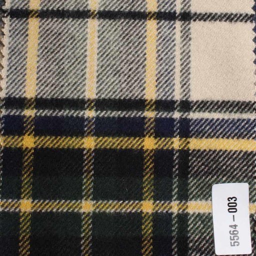 swatch-Heavy Brushed Overshirt Flannel – Recycled Cotton Blend – Heritage Checks-Fabric-FabricSight