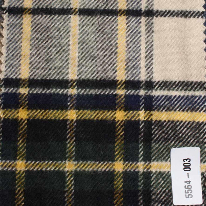 swatch-Heavy Brushed Overshirt Flannel – Recycled Cotton Blend – Heritage Checks-Fabric-FabricSight