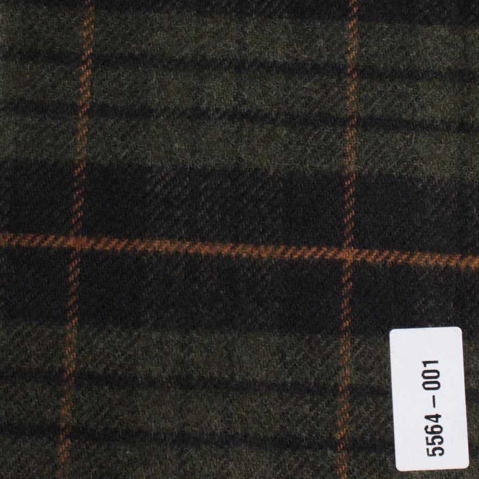 swatch-Heavy Brushed Overshirt Flannel – Recycled Cotton Blend – Heritage Checks-Fabric-FabricSight