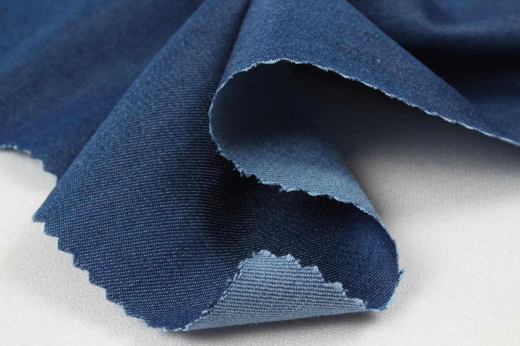 swatch-Light Denim for Shirting - Tencel Blend-Fabric-FabricSight