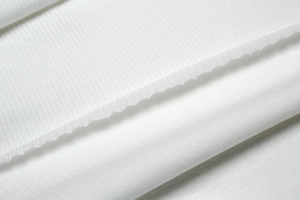 Light Organic Cotton Rib 2x2 for Tops - 20 Colors Available-Fabric-FabricSight