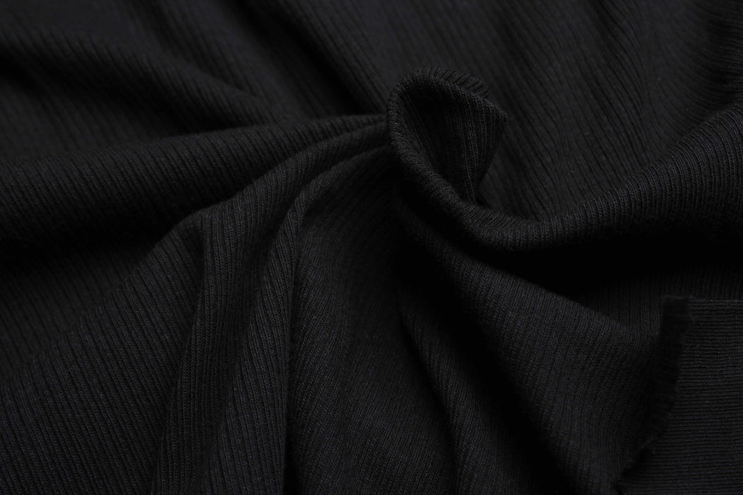 Light Organic Cotton Rib 2x2 for Tops - 20 Colors Available-Fabric-FabricSight