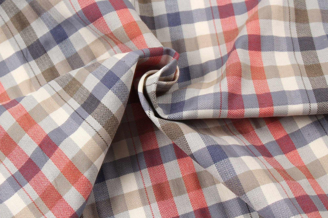 swatch-Light Seersucker Checks-Fabric-FabricSight
