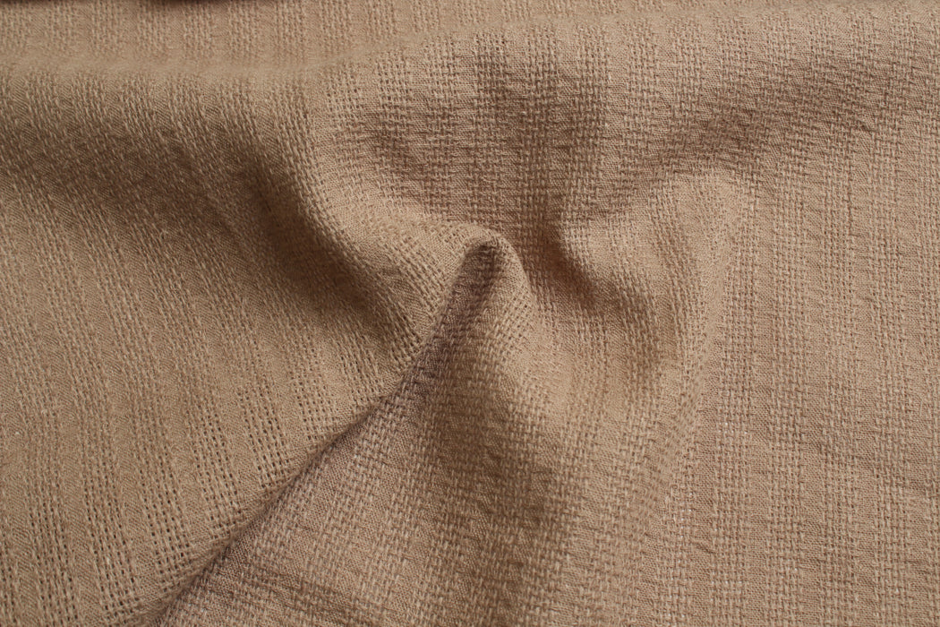Linen Cotton Barré Etamine – Washed Texture – European Flax Blend