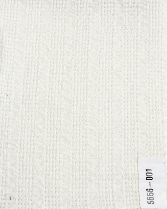 Linen Cotton Barré Etamine – Washed Texture – European Flax Blend