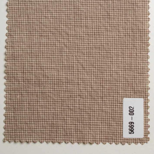 swatch-Linen Cotton Seersucker – Stripes & Checks in Beige and Brown-Fabric-FabricSight