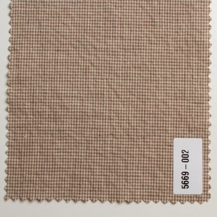 Linen Cotton Seersucker – Stripes & Checks in Beige and Brown