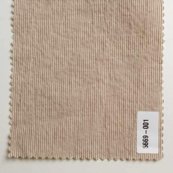 Linen Cotton Seersucker – Stripes & Checks in Beige and Brown