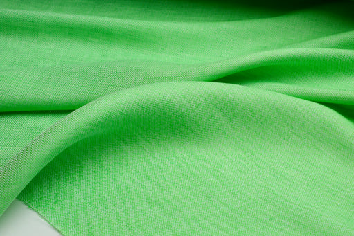 swatch-Linen & Viscose Micro Herringbone – Lightweight Yarn-Dyed Fabric - Green-Fabric-FabricSight