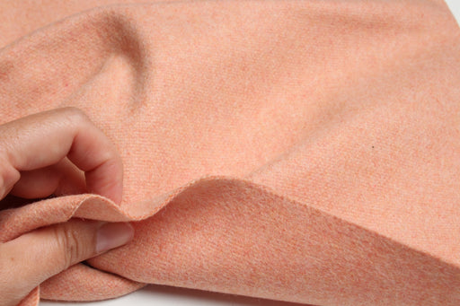 swatch-Luxury Brushed Wool Blend for Outwear - Coral Orange-Fabric-FabricSight
