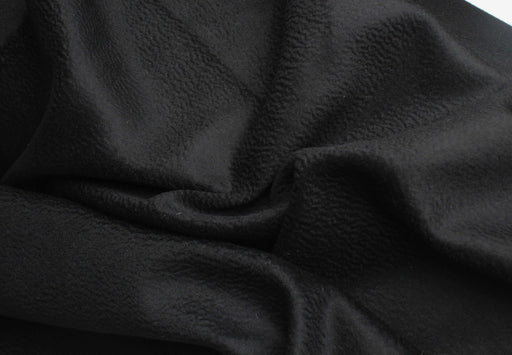 swatch-Luxury Rare Virgin Wool Felt for Coats - Black-Fabric-FabricSight