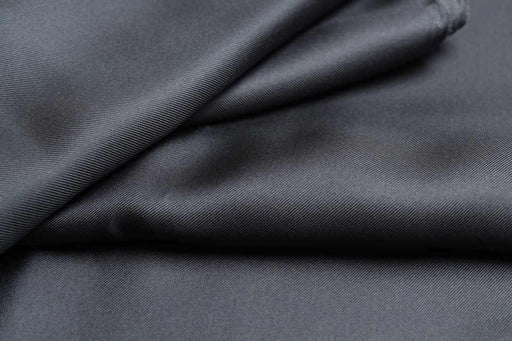 swatch-Luxury Silk Twill Fabric – Dark Grey – Fluid & Refined-Fabric-FabricSight