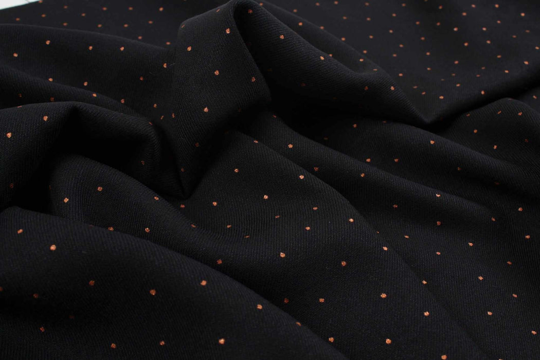 swatch-Luxury Viscose Twill - Printed Dots - 7 colors available-Fabric-FabricSight