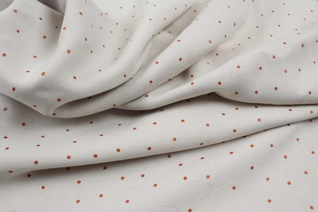 swatch-Luxury Viscose Twill - Printed Dots - 7 colors available-Fabric-FabricSight